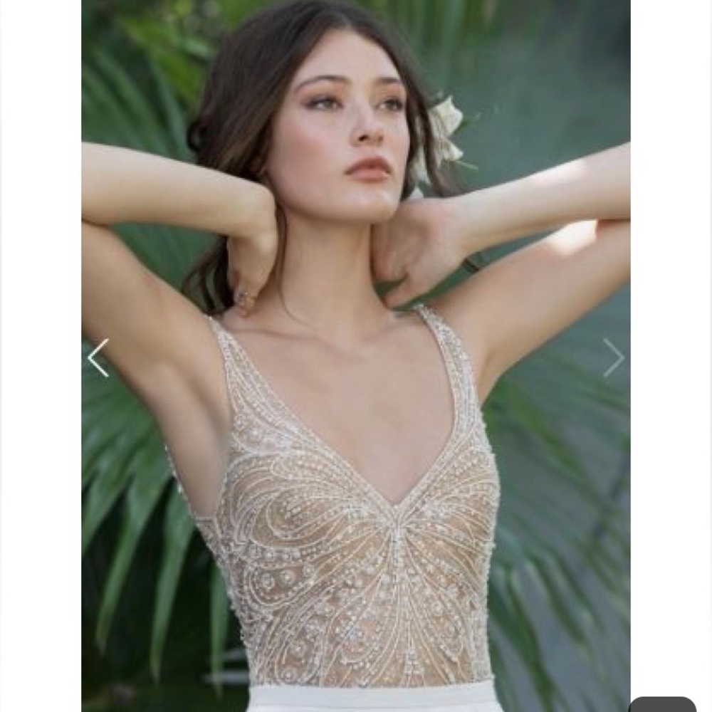 Willow x Watters Bride - Illusion Bodysuit, Beaded, Bridal